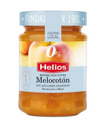 Mermelada de melocotón 0% azúcares añadidos Helios 280 gr.