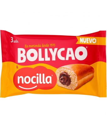 Bollo relleno de Nocilla Bollycao 3 ud 135 gr