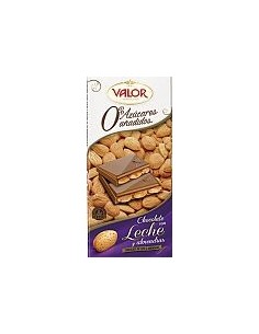 Tableta de chocolate con leche y almendras Valor sin azúcar 150 gr.