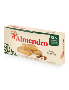 Turrón de Jijona (blando) sin azúcar El Almendro 200 gr.
