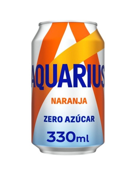 Aquarius aromatisé d´orange Zero 33 cl. Pack 8 canettes