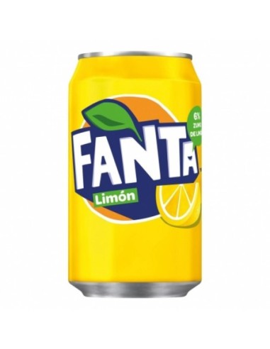 Fanta lemon flavor. pack 8 cans 33 cl