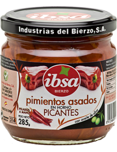 Pimientos asados en horno picantes Ibsa 295 gr.