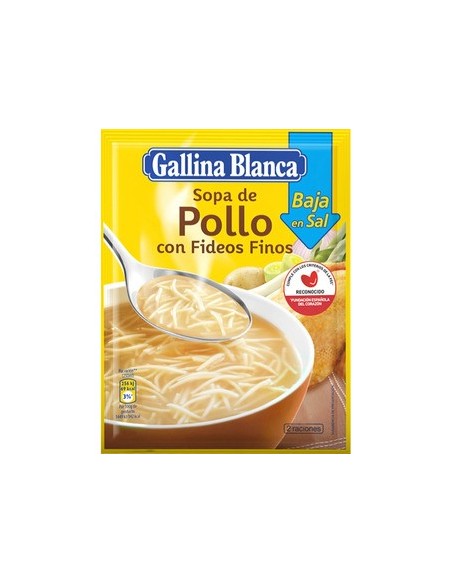 Chicken soup with thin noodles low salt Gallina Blanca 68 gr.