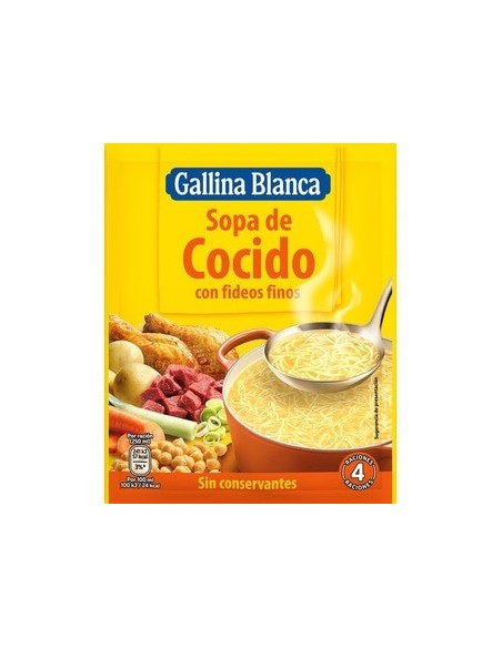 Cooked soup thin noodles Gallina Blanca 72 gr.