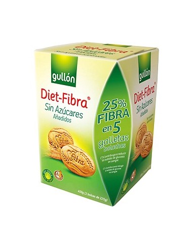 Galletas sin azúcar Diet fibra Gullón 450 gr.