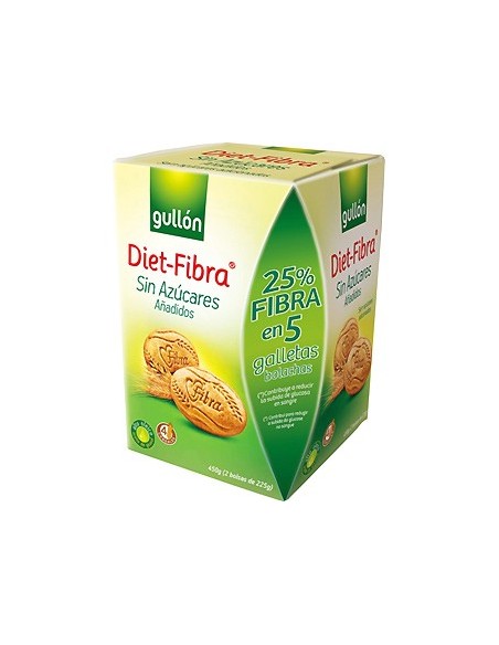 Galletas sin azúcar Diet fibra Gullón 450 gr.