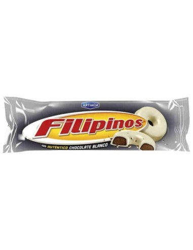 Filipinos roscos de galleta con chocolate blanco 100 gr.