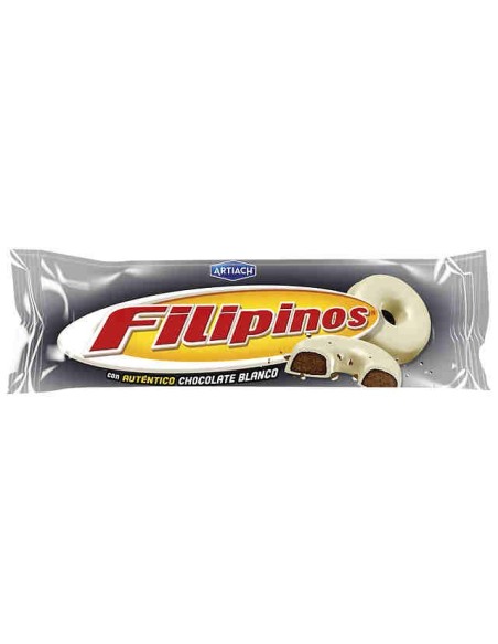 Filipinos roscos de galleta con chocolate blanco 100 gr.