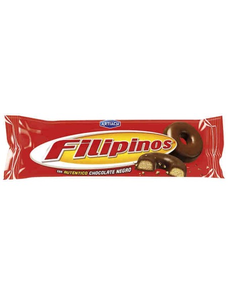 Filipinos roscos de galleta con chocolate negro 100 gr.