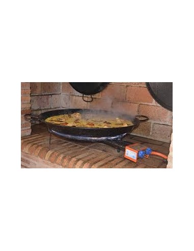 Enameled vitrified steel paella pan 42 cm.