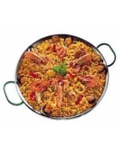 Polished steel paella pan 42 cm. 2