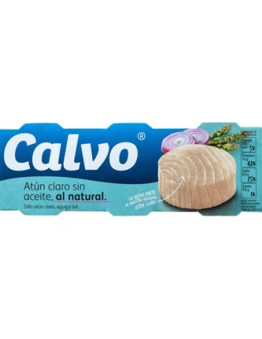 Natural light tuna Calvo pack 3 units. x 80 gr.