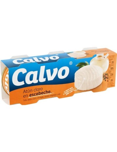 Atún claro en escabeche Calvo pack 3 ud. x 80 gr.