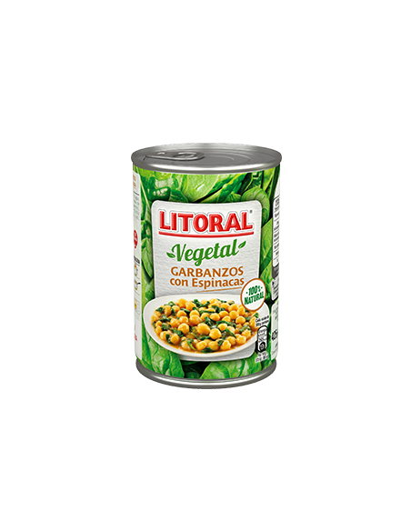 Litoral Chickpeas with spinach 425 gr.
