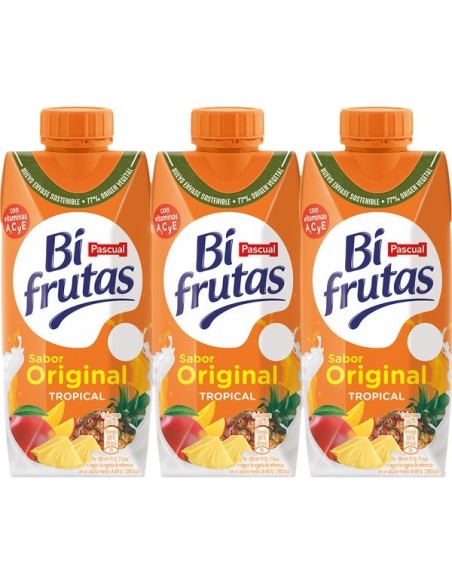 Pascual Bifrutas Saft Pack 3 ud Tropical x 330 ml.