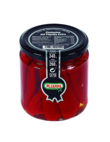 Extra Piquillo Peppers Whole Bujanda 300 Gr.