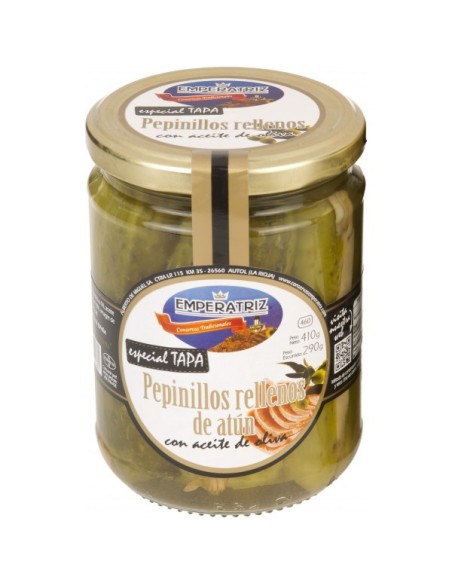 Pepinillos rellenos de atún Emperatriz 290 Gr.