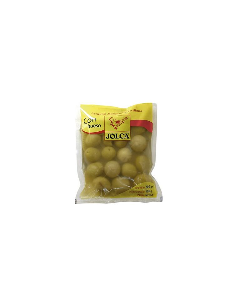 Manzanilla Oliven mit Knochen Jolca 75 gr.