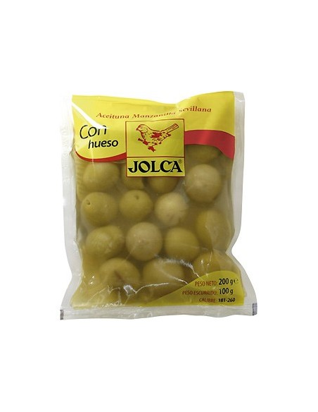 Manzanilla Oliven mit Knochen Jolca 75 gr.