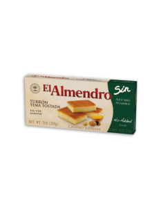 Turrón de yema tostada Sin Azúcar El Almendro 200 gr.
