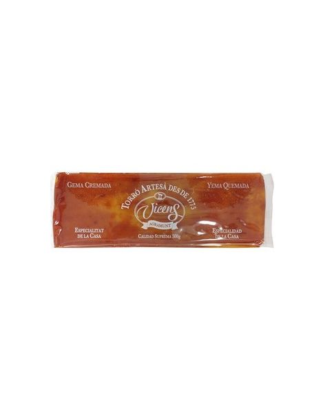 Turrón de yema quemada artesano Vicens 300 gr.
