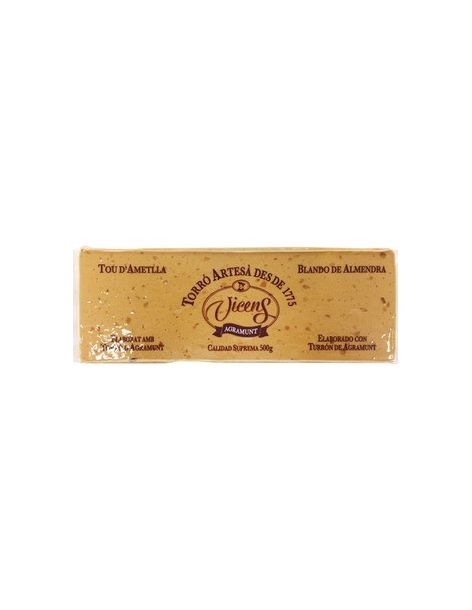 Doux nougat aux amandes artisan Vicens 500 gr.