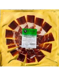 Jamón cebo de campo ibérico Guijuelo corte cuchillo El Rubio 100 gr.