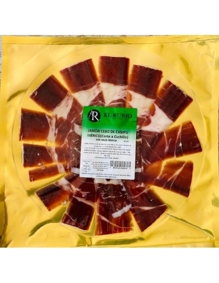 Guijuelo ibérique couteau appât jambon coupé El Rubio 100 gr.