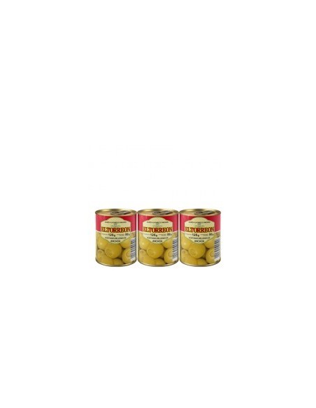 Aceitunas rellenas de anchoa El Torreón Pack 3 ud.x 50 gr.