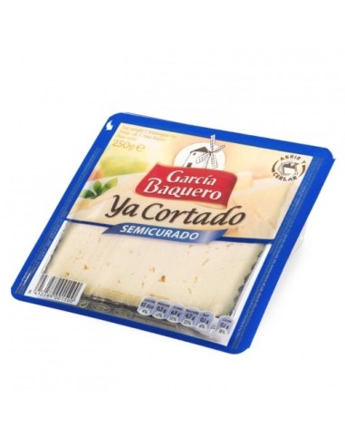 Queso semicurado ya cortado García Baquero 250 gr.