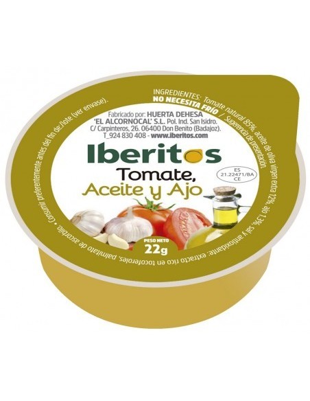 Iberitos aceite virgen extra, ajo y tomate 18 ud. x 25 ml.