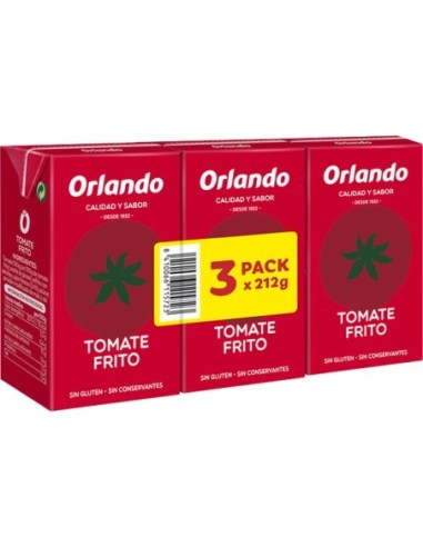 Tomate frito Orlando pack 3 ud. x 210 gr.