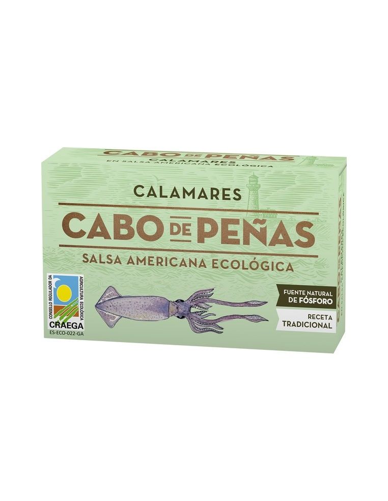 Calamares en salsa americana ecológica Cabo de Peñas 115 gr.
