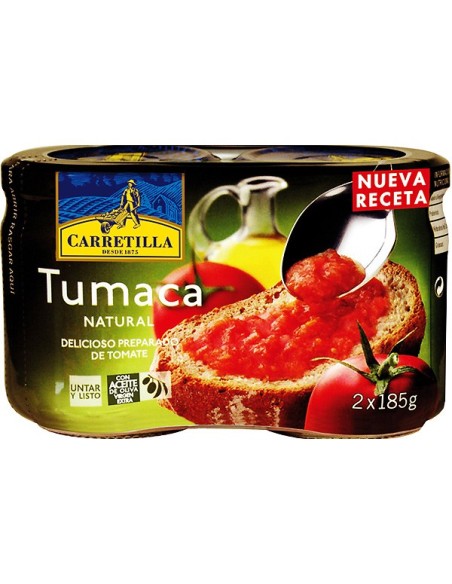 Tumaca natural Carretilla 2 x 185 gr.