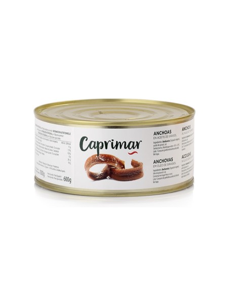 Anchois à l´huile végétale Caprimar 600 gr.