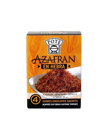 Ausgewählter Safran in Strängen Pote 4 Umschläge 40 gr.