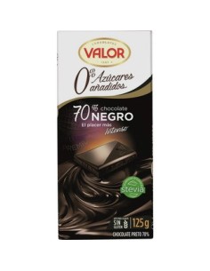 Tafel dunkle Schokolade 70% Valor zuckerfrei  125 gr.