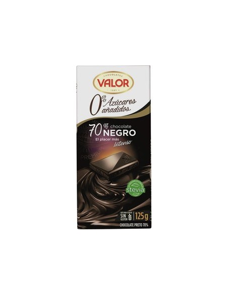 Tablet of Milk black Chocolate 70%  Valor sugarfree  125 gr.