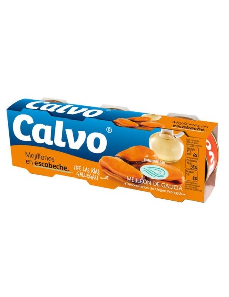In Marinated Mussels Calvo Pack 3 Ud. 240 Gr.