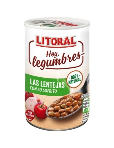 Lentejas con su sofrito Litoral 430 gr.