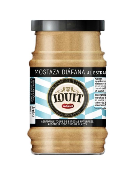 Mostaza Diáfana al estragón Louit 115 gr.