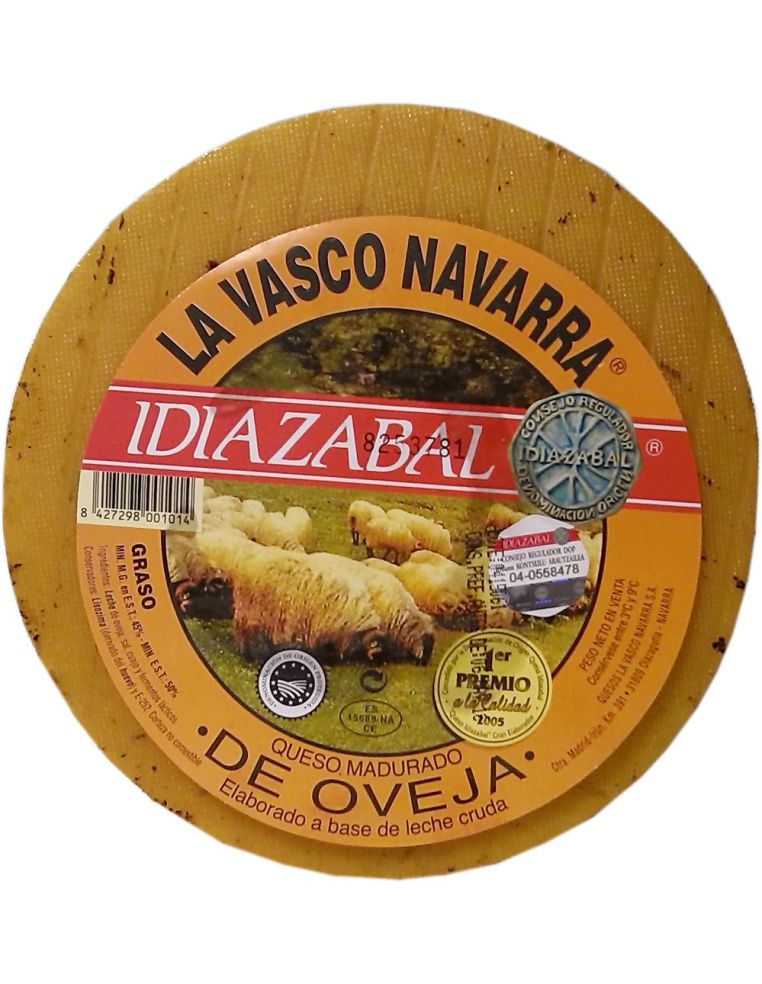 Queso Idiazabal ahumado La Vasco Navarra 3,1 kg.