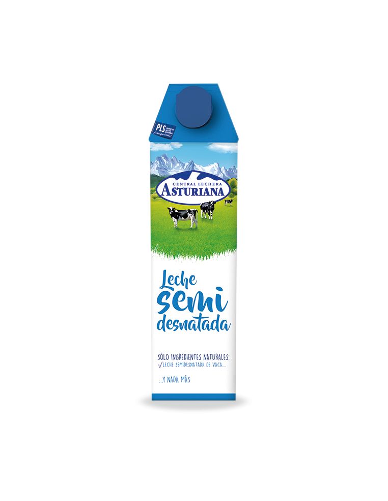 Leche semidesnatada Central Lechera Asturiana 6 ud. x 1 l.