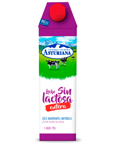 Leche entera sin lactosa Central Lechera Asturiana 6 ud. x 1 l.