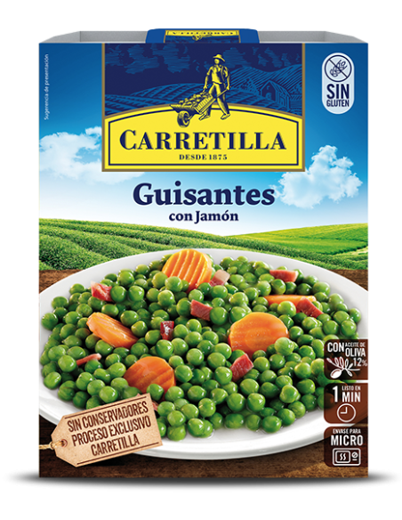 Guisantes con jamón Carretilla 300 gr.