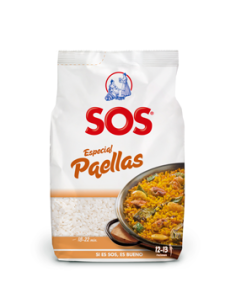 Arroz redondo SOS especial paellas 1 kg.