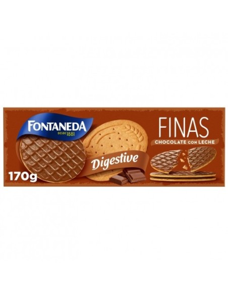 Galletas finas Digestive chocolate con leche Fontaneda 170 gr.