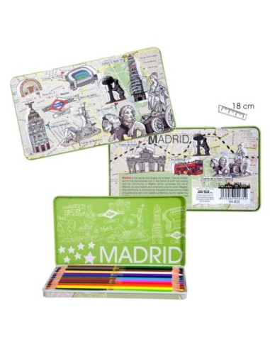 Metallic designed crayons tin Madrid