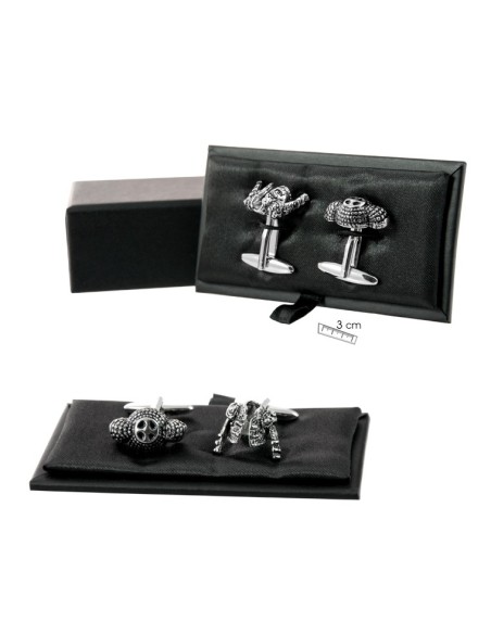 Boutons de manchette en métal Flamenco et Bull